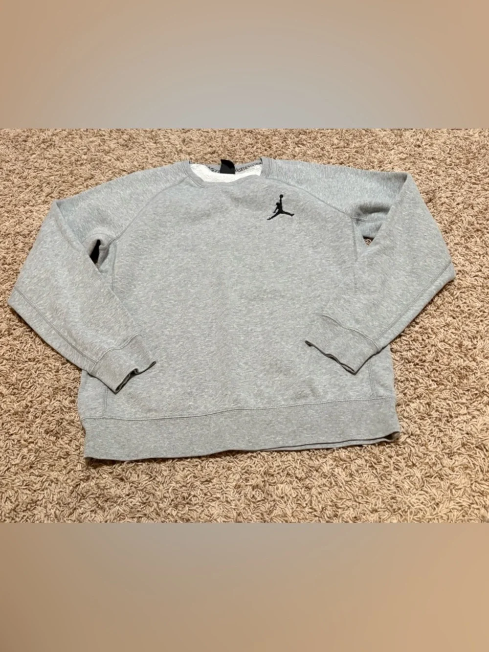 Jordan Light Gray Crewneck Sweatshirt Mens size Medium